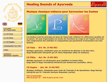 Tablet Screenshot of fr.ayurveda-music.com